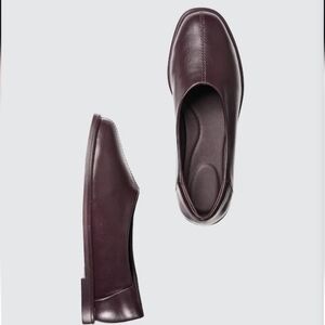 Uniqlo C Slip-On Square Toe Shoes, Brown, 7, Minimalist Chic, GUC, Sold Out!